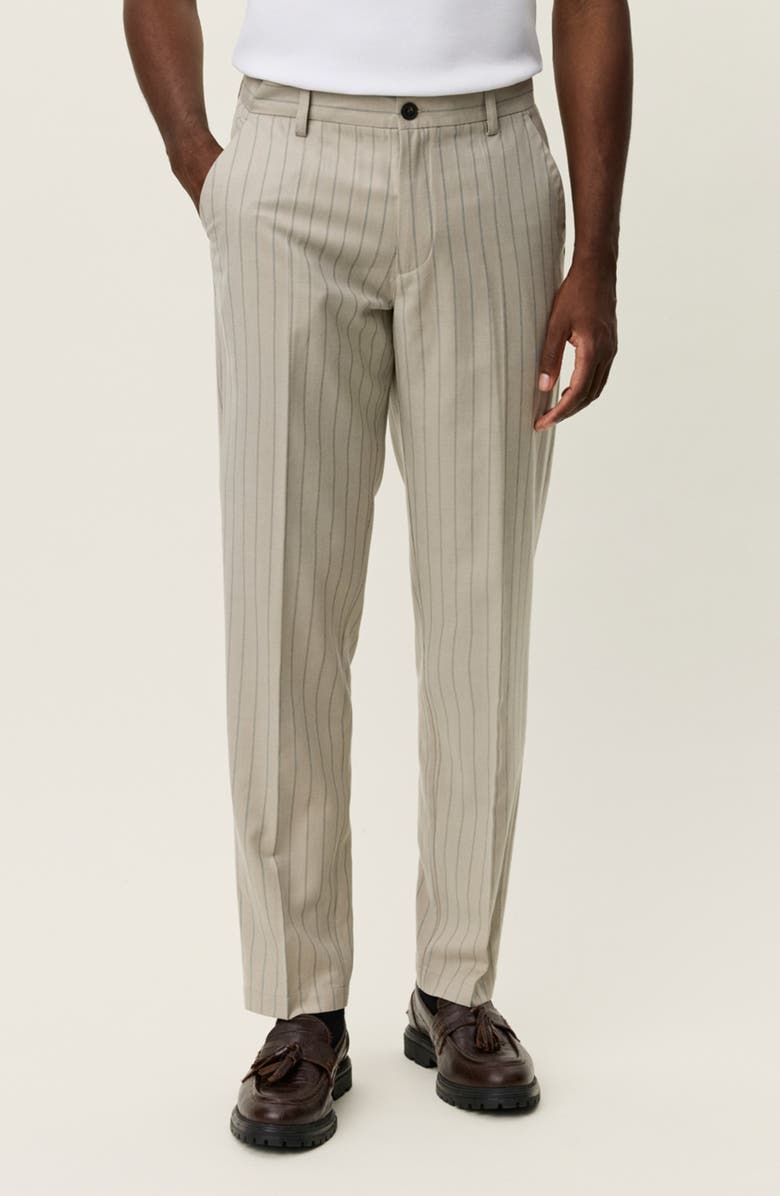 Les Deux Como Pinstripe Pants, Main, color, Dark Sand