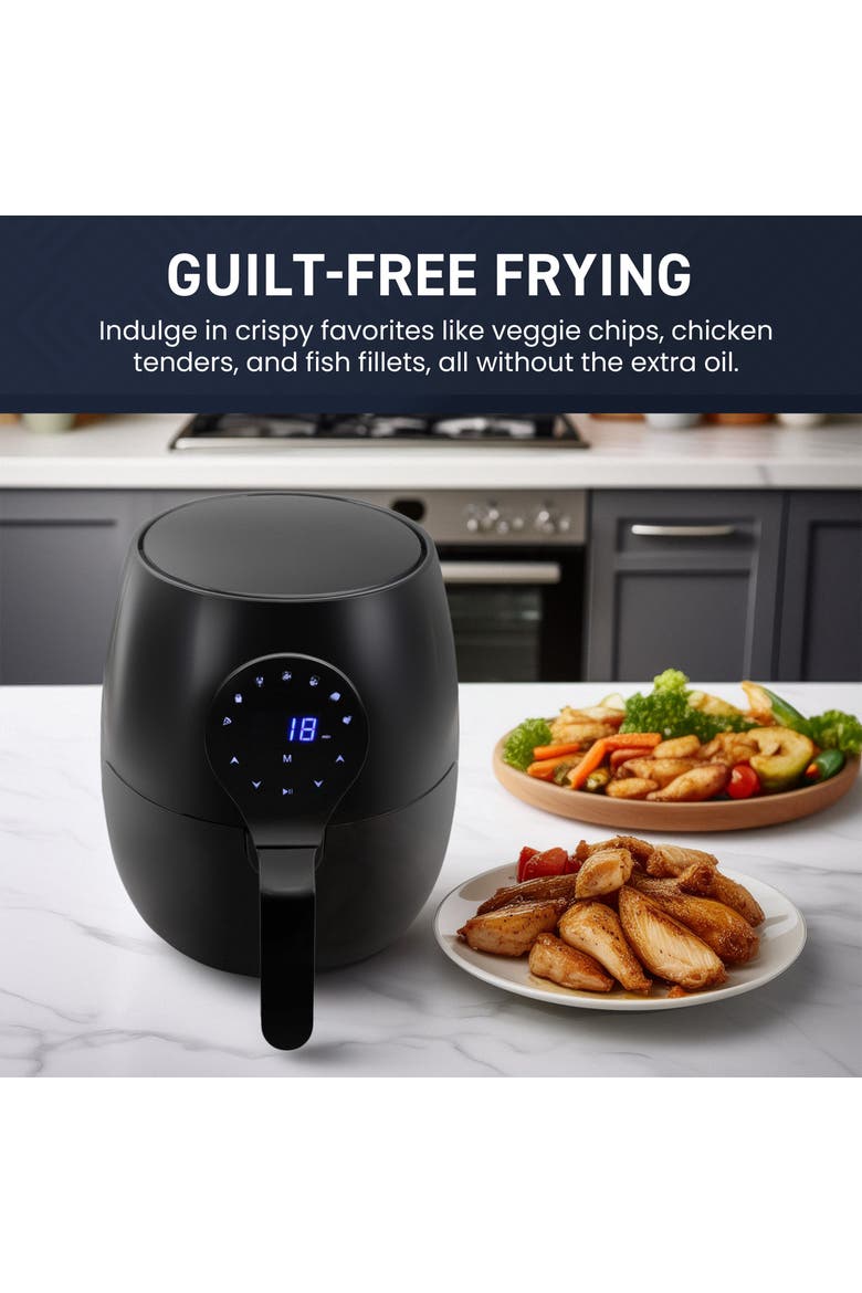 5.3 Qt Digital Air Fryer with Air Circulation, Alternate, color, Black