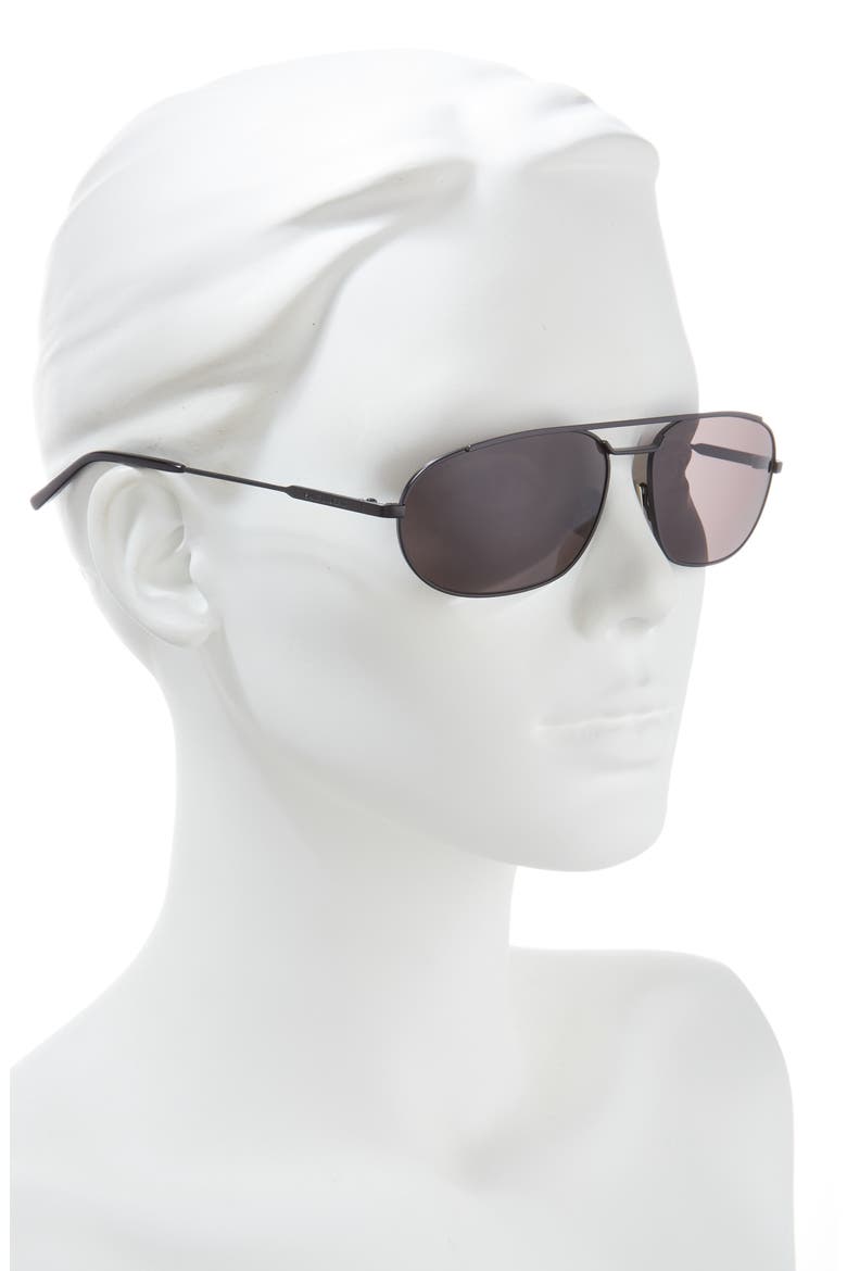 61mm Oval Sunglasses, Alternate, color, BLACK BLACK BLACK