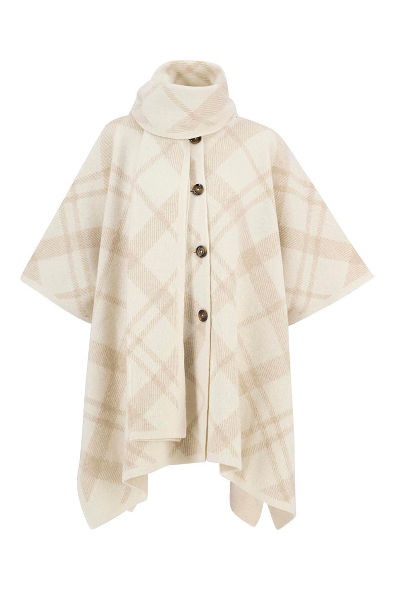 Vienna Wool Blend Sweater Cape, Alternate, color, BEIGE/ IVORY