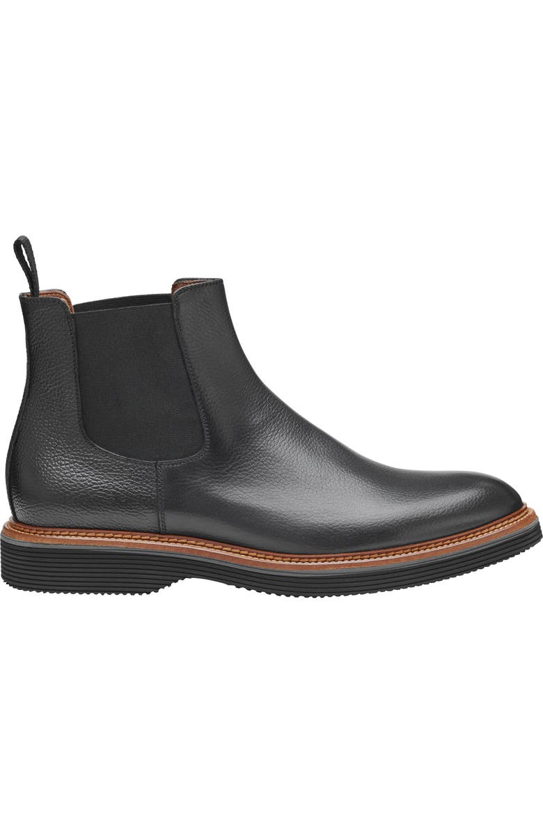 Johnston & Murphy Jenson Chelsea Boot, Alternate, color, Black Tumbled Eu Calfskin