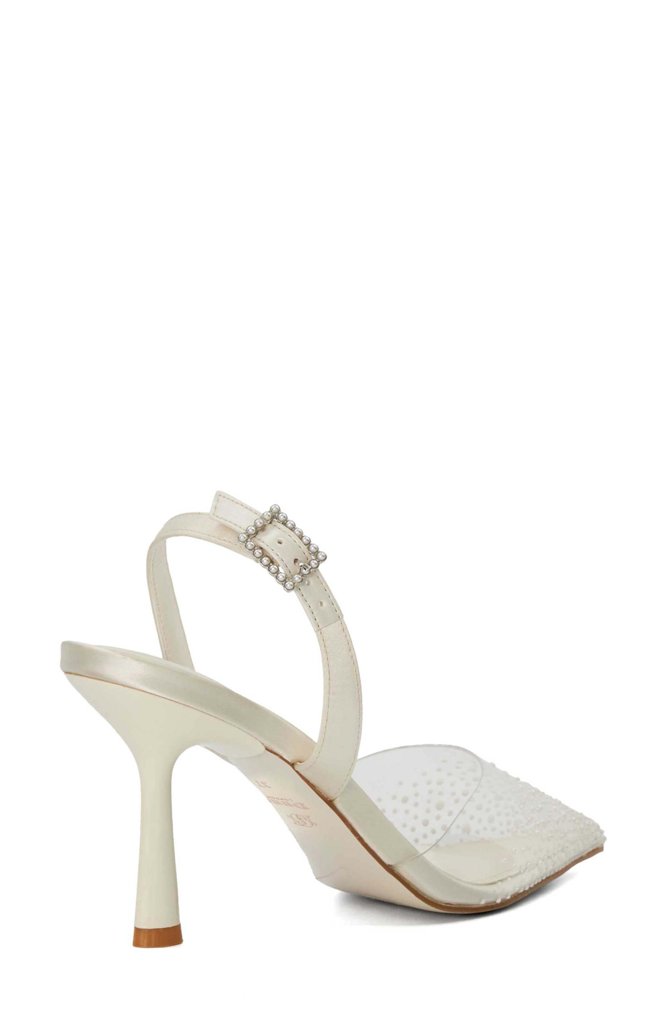 Dune London Divinely Pointed Toe Pump, Alternate, color, Ivory-Synthetic