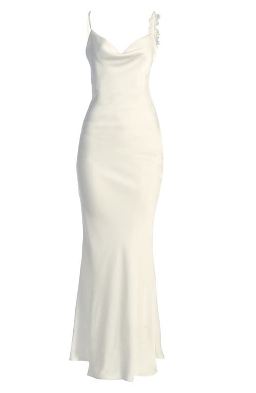 Jluxlabel Down The Aisle Open Back Satin Gown In White