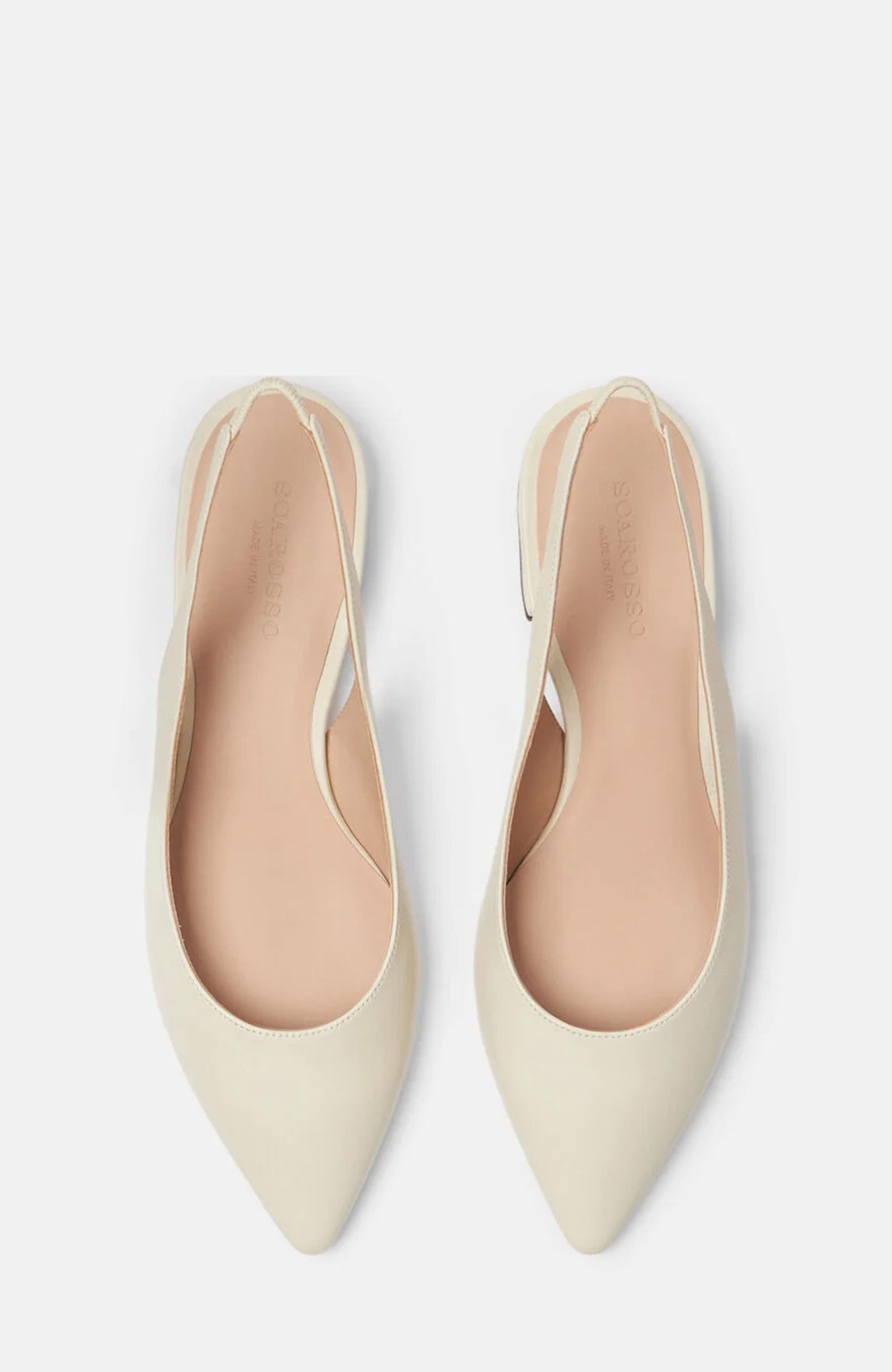 Viviana Ballerinas, Alternate, color, Cream - Calf