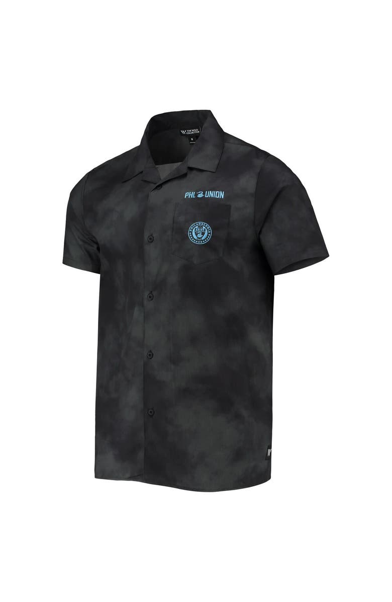 THE WILD COLLECTIVE Men's The Wild Collective Black Philadelphia Union Abstract Cloud Button-Up Shirt, Alternate, color, 