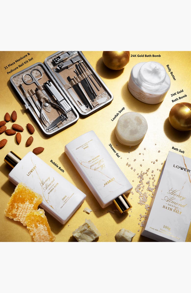 Lovery 31pc Aromatherapy Self Care Kit, Alternate, color, White / Gold