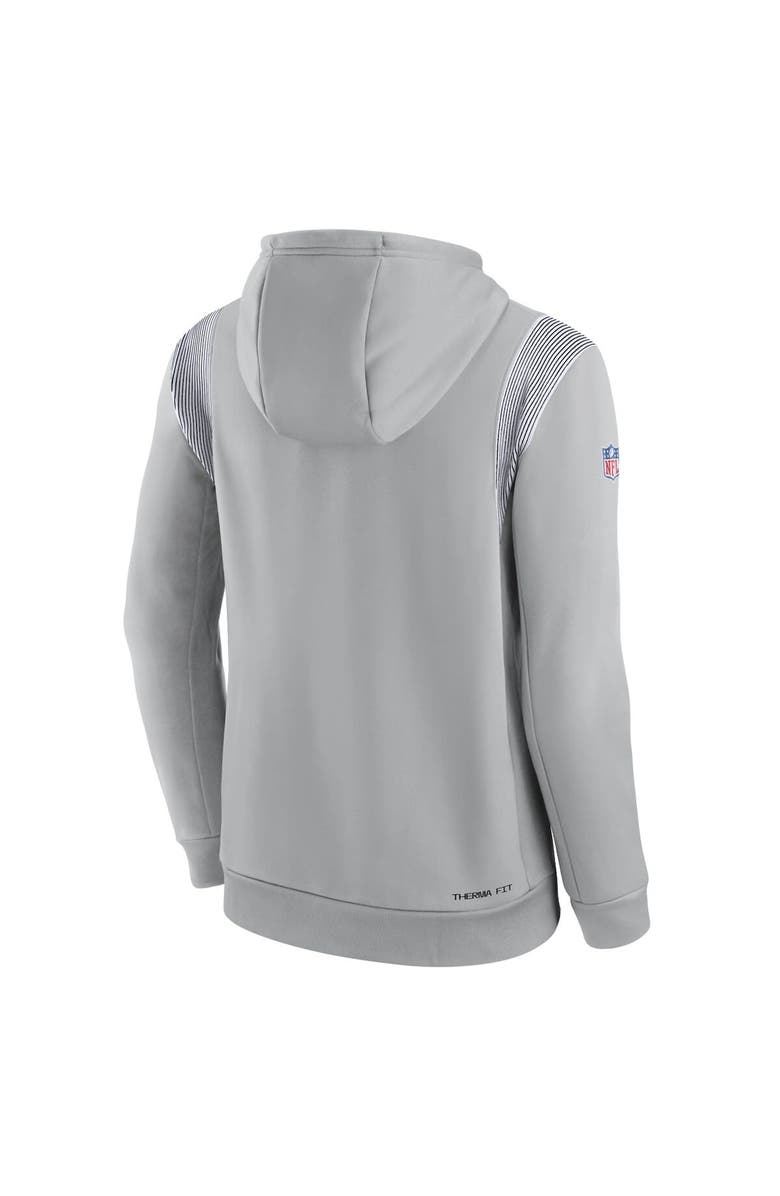 Nike Men's Nike Silver Las Vegas Raiders Sideline Athletic Stack Performance Pullover Hoodie, Alternate, color, Silver