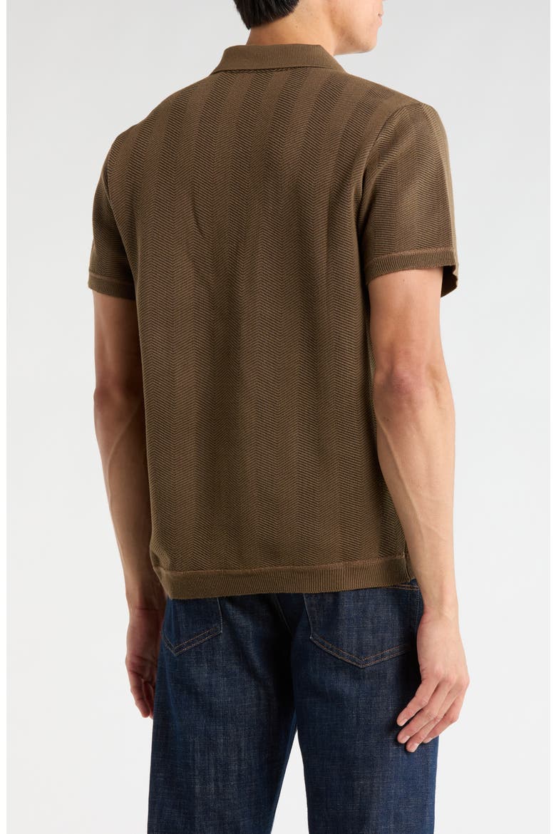 Webrews Johnny Collar Knit Polo, Alternate, color, DARK MINK MIX