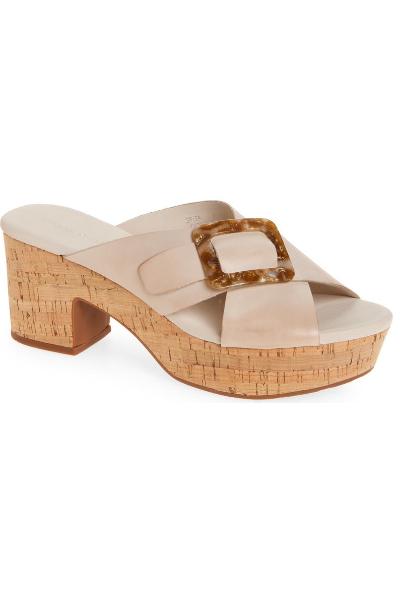 Chocolat Blu Grita Platform Sandal, Main, color, White Sand Leather