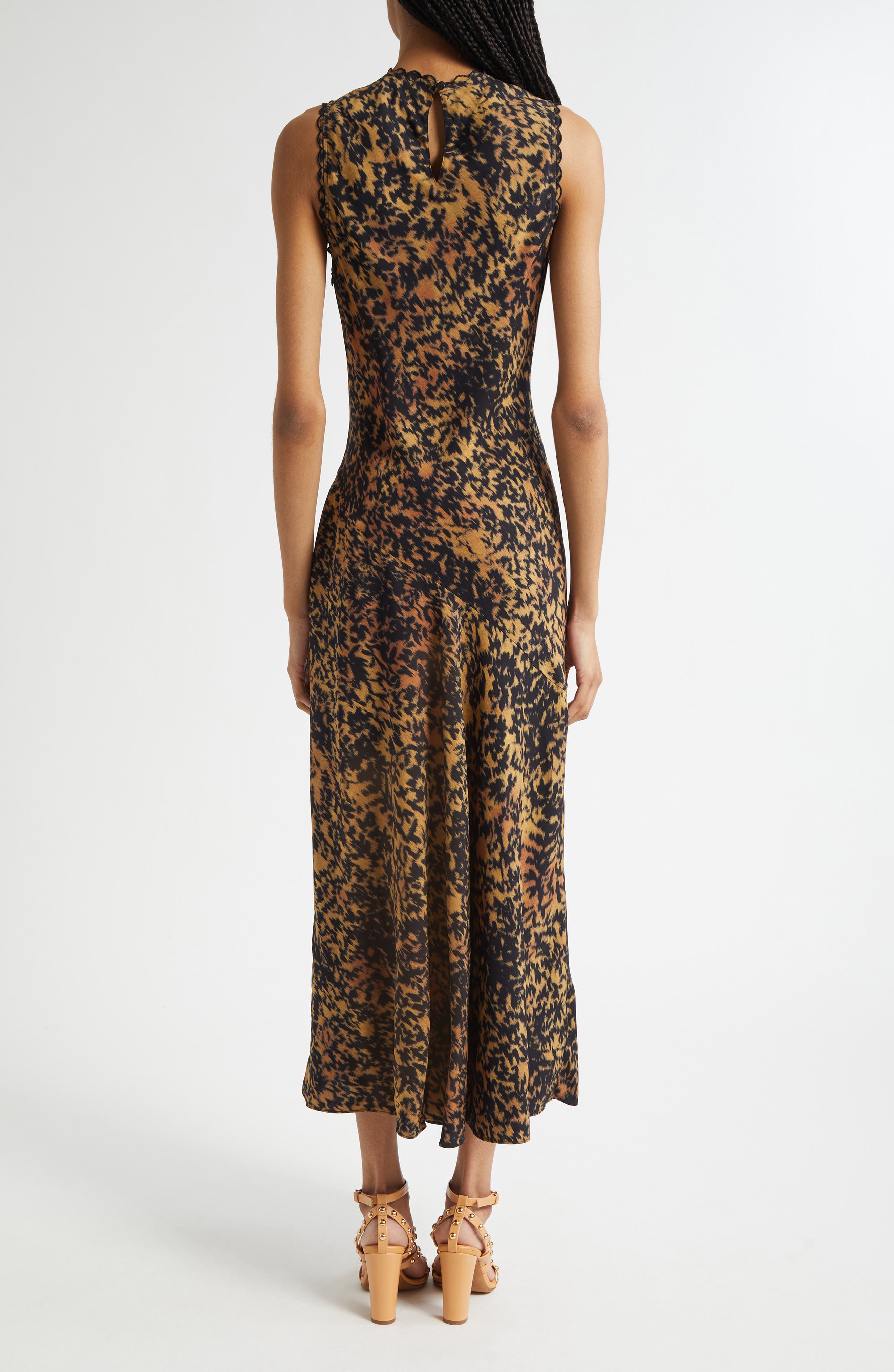 Clea Abstract Print Bias Cut Dress - image 2