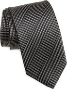 David Donahue Stripe Silk Tie
