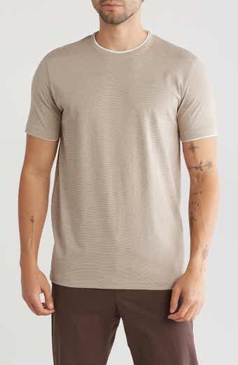 Cactus Man Stripe Cotton Crewneck T-Shirt