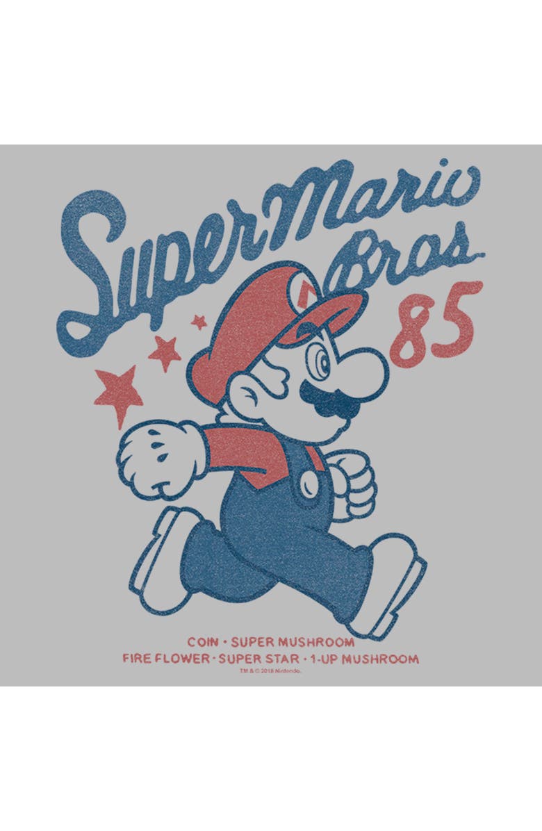 NINTENDO Men's Nintendo Super Mario Bros 85  Graphic T-Shirt, Alternate, color, Athletic Heather