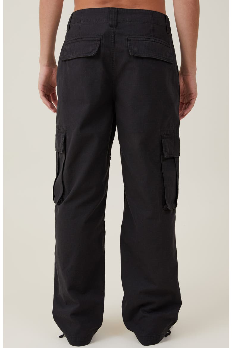 Men's Baggy Cargo Pant, Alternate, color, BLACK RIPSTOP