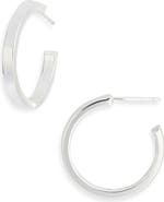 Argento Vivo Sterling Silver Sterling Silver Flat Hoop Earrings