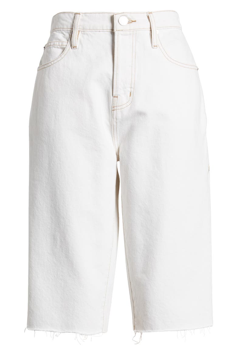 High Waist Raw Hem Denim Shorts, Alternate, color, AU NATURAL CLEAN