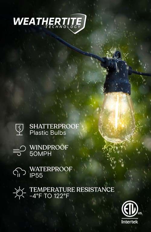 Brightech Solar-powered Weatherproof Led Heavy Duty Outdoor String Lights In White