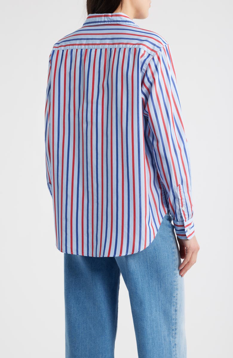 Frank & Eileen Eileen Relaxed Button-Up Shirt, Alternate, color, Blue Navy Red Stripe