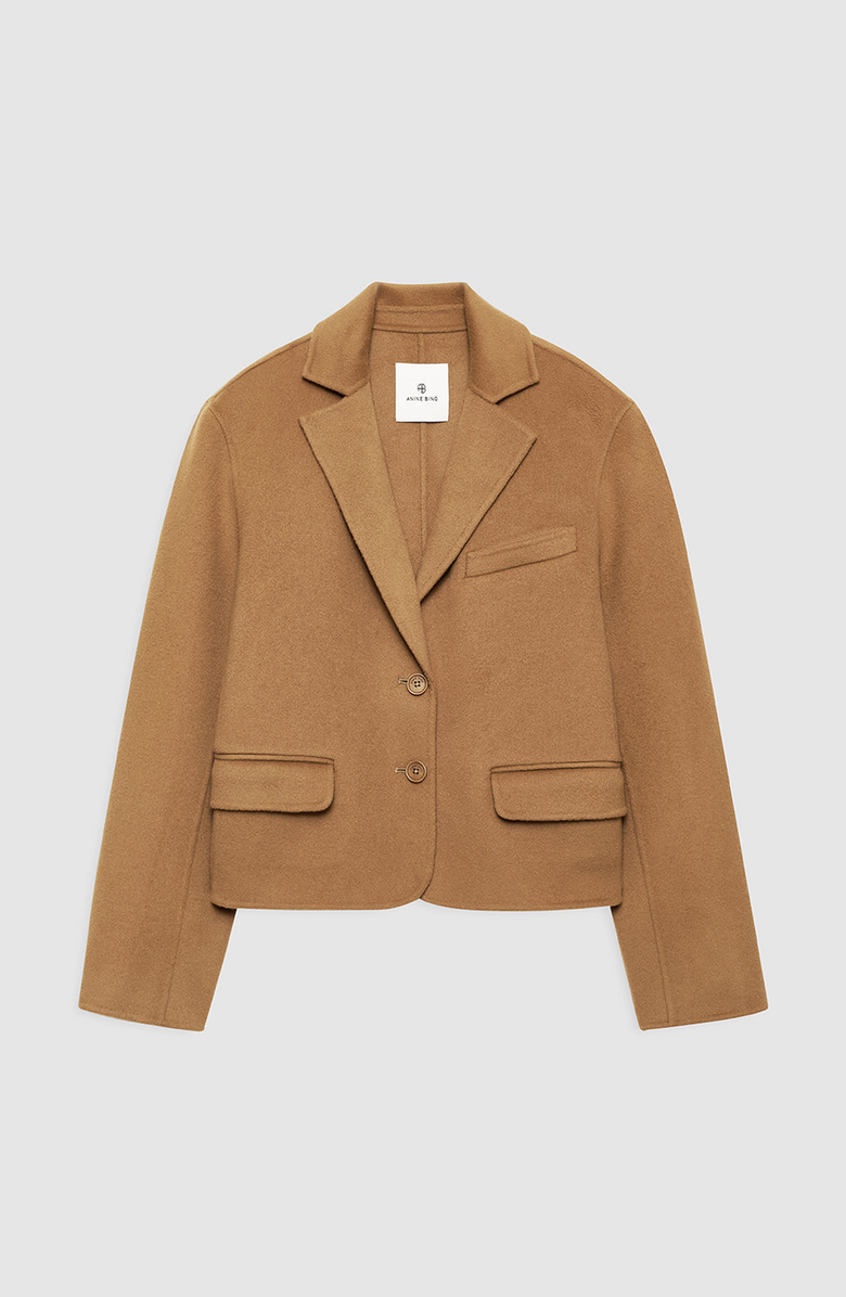 ANINE BING Etienne Blazer, Alternate, color, Camel