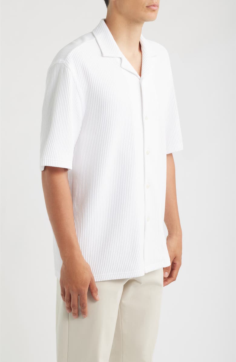 BOSS Lars Relaxed Fit Camp Shirt, Alternate, color, White