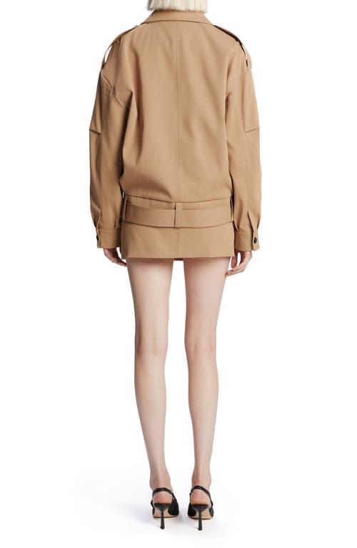 Bardot Kavi Oversize Twill Jacket In Camel