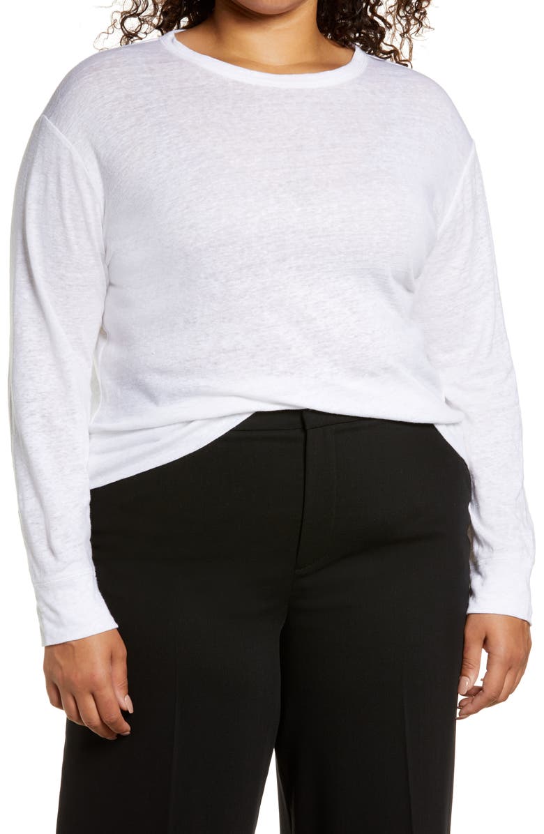Vince Cotton Crewneck Top, Main, color,