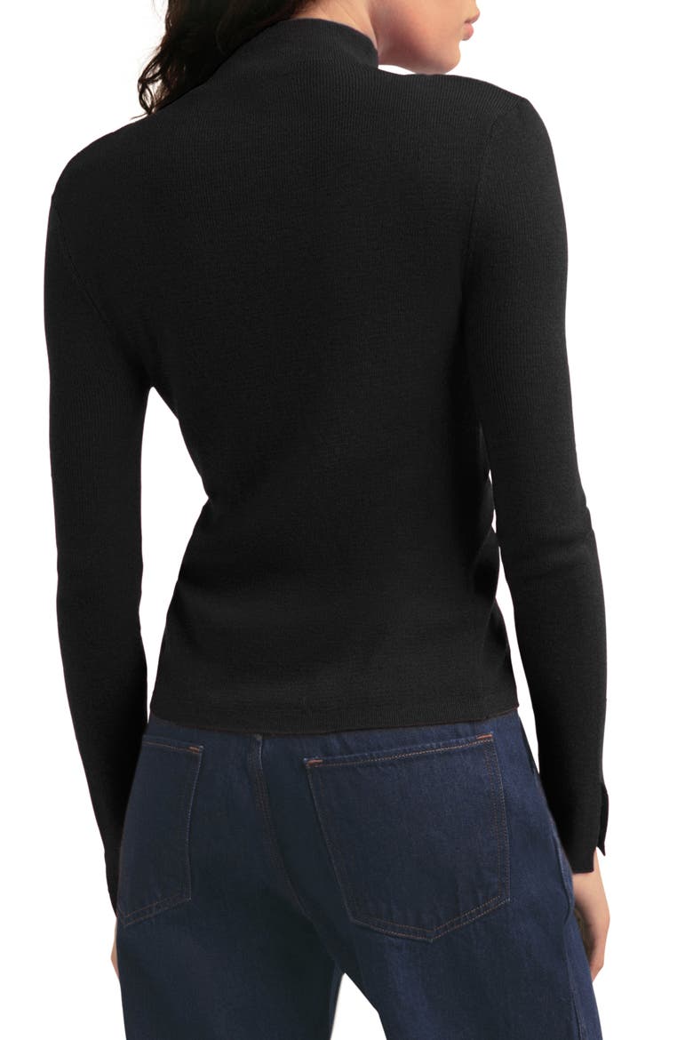 The Jackie Merino Wool Sweater, Alternate, color, BLACK