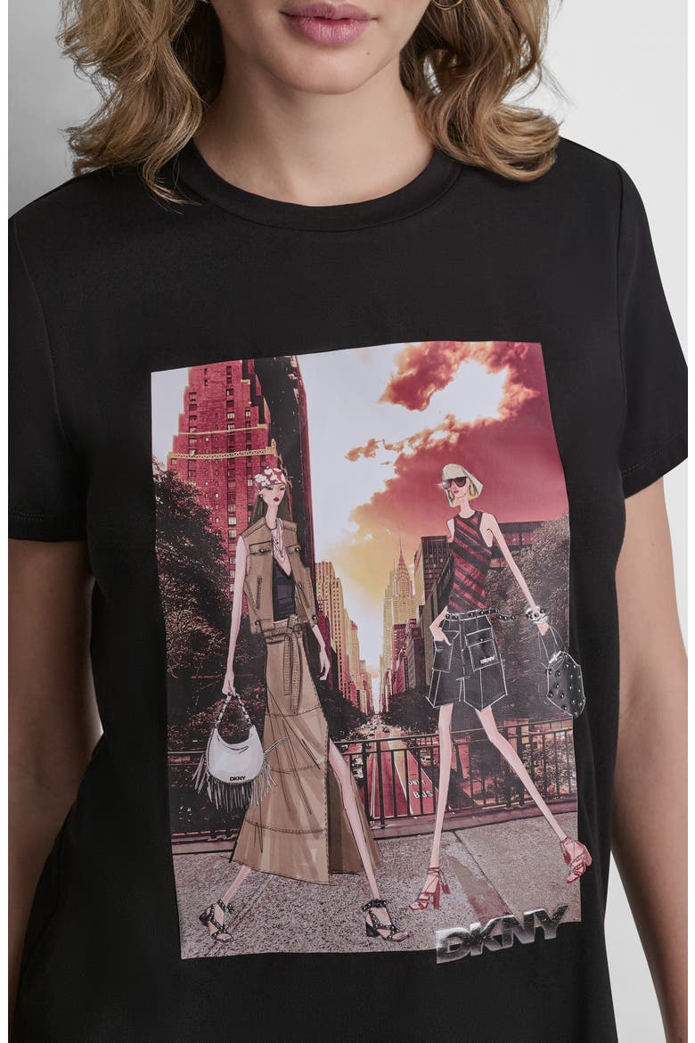 Manhattan Henge Conversation Cotton Blend Graphic T-Shirt, Alternate, color, BLACK