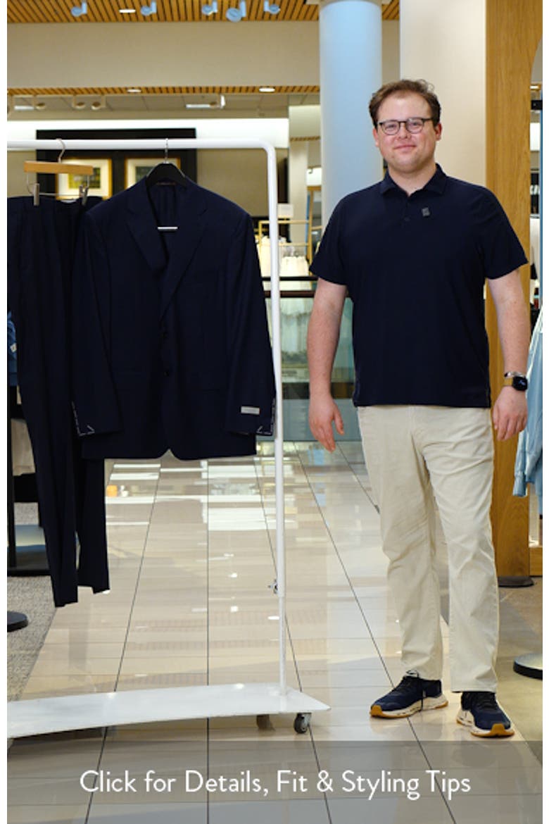Siena Regular Fit Navy Slub Wool Suit video