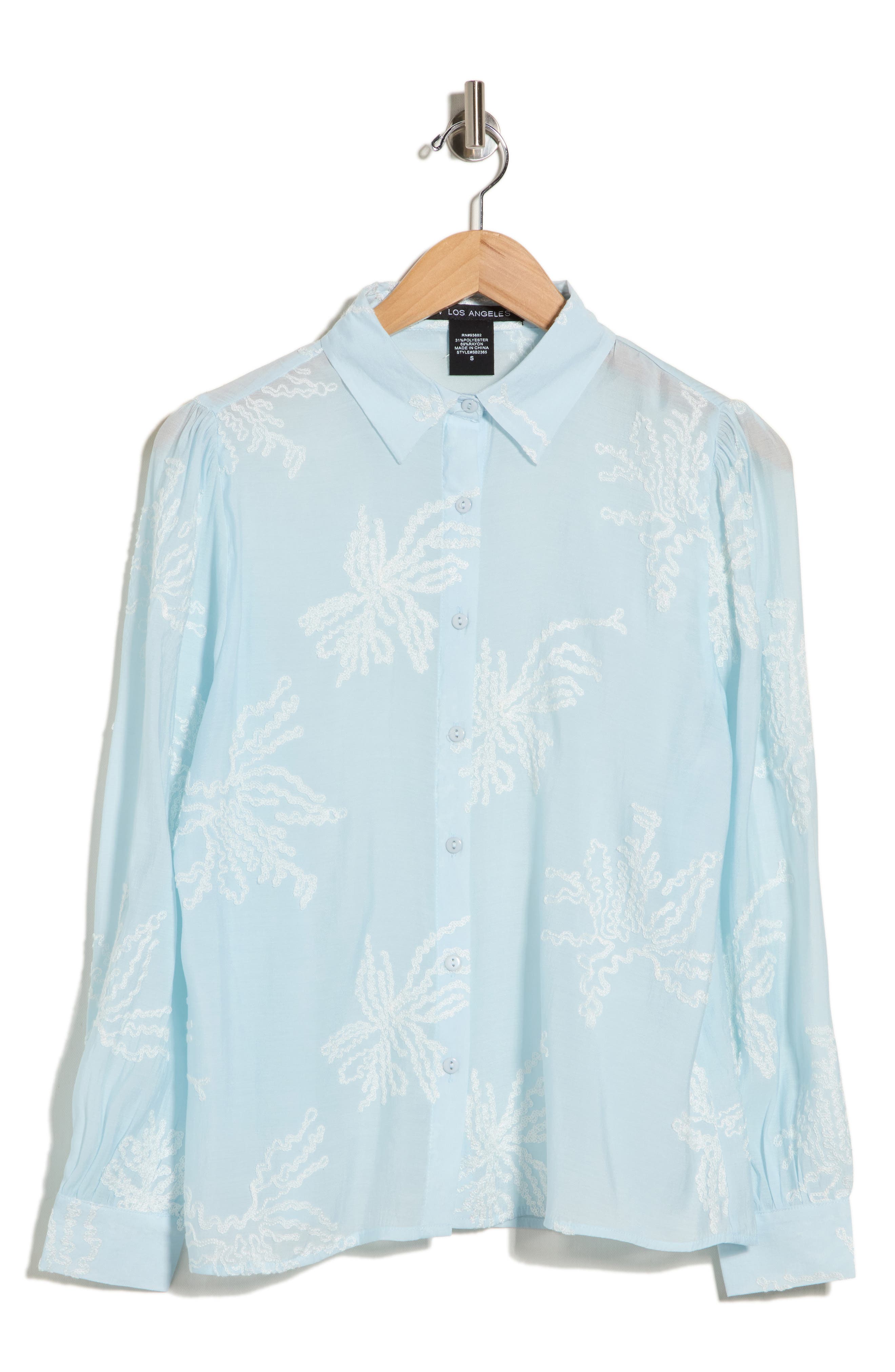 Embroidered Long Sleeve Button Shirt