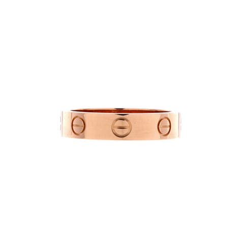 Love Wedding Band 1 Diamond Ring 18K Rose Gold with Diamond