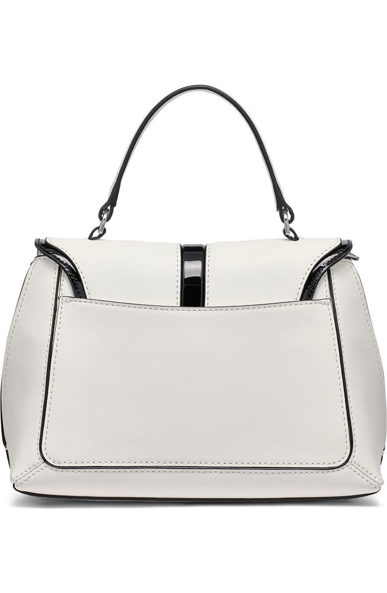 KARL LAGERFELD PARIS Mercerie Satchel, Alternate, color, White/Black 1