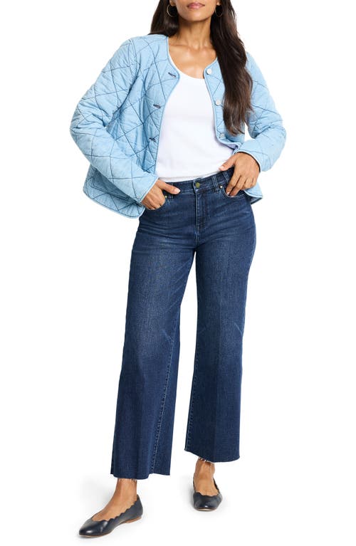 Shop Nic + Zoe Nic+zoe Quilted Denim Jacket In Mid Denim
