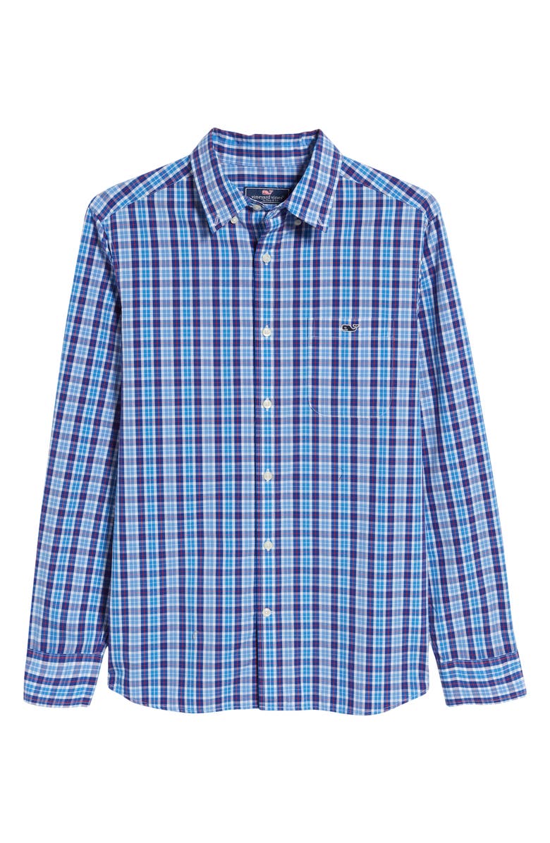 vineyard vines Tattersall Classic Fit Stretch Poplin Button-Down Shirt, Alternate, color,