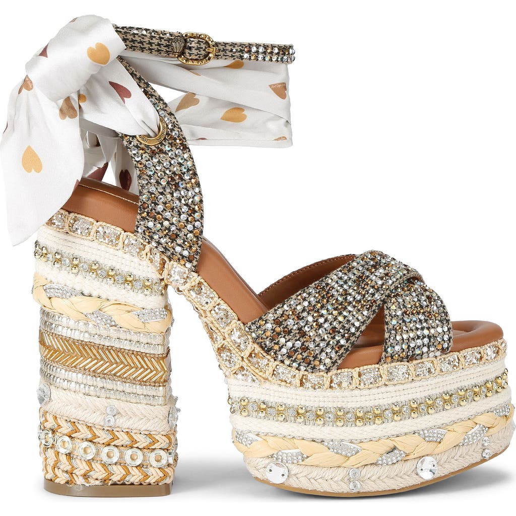 Kurt Geiger London Chelsea Platform Sandal In Brown