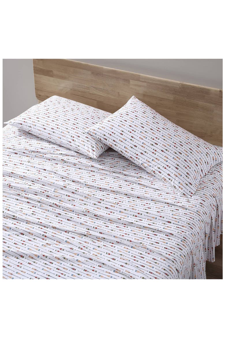 Canoe Lake Paddle 200 Thread Count Sheet Set, Alternate, color, WHITE