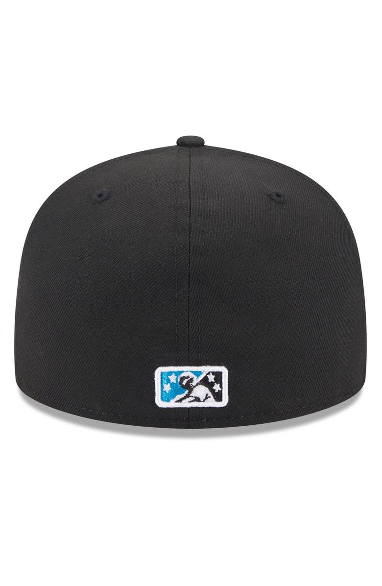 New Era Men's New Era Black Charlotte Knights Authentic Collection Alternate Logo 59FIFTY Fitted Hat, Alternate, color, Black