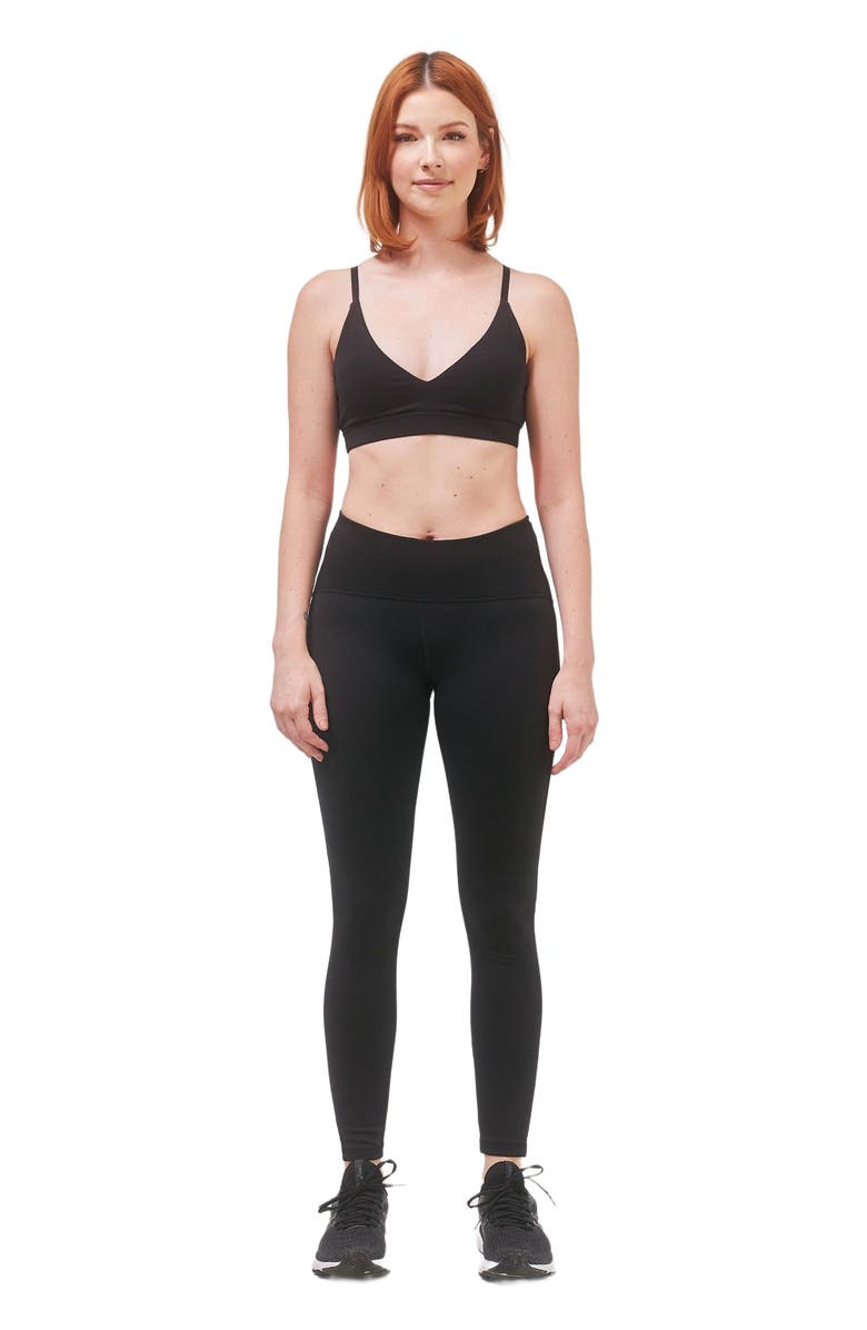 Rebody Active Uplift V Neck Sports Bralette, Alternate, color, Metropolis Black
