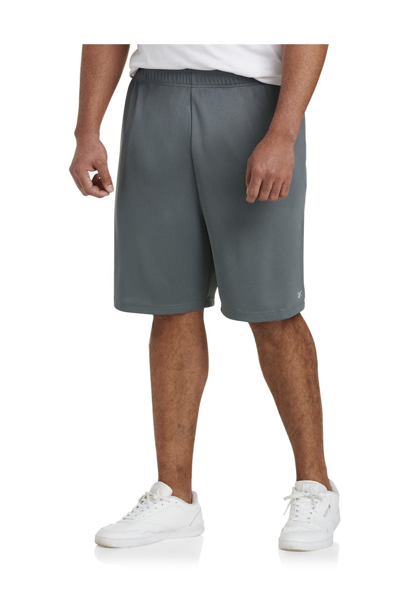 Reebok Big & Tall Performance Tech Mesh Shorts, Main, color, Granite