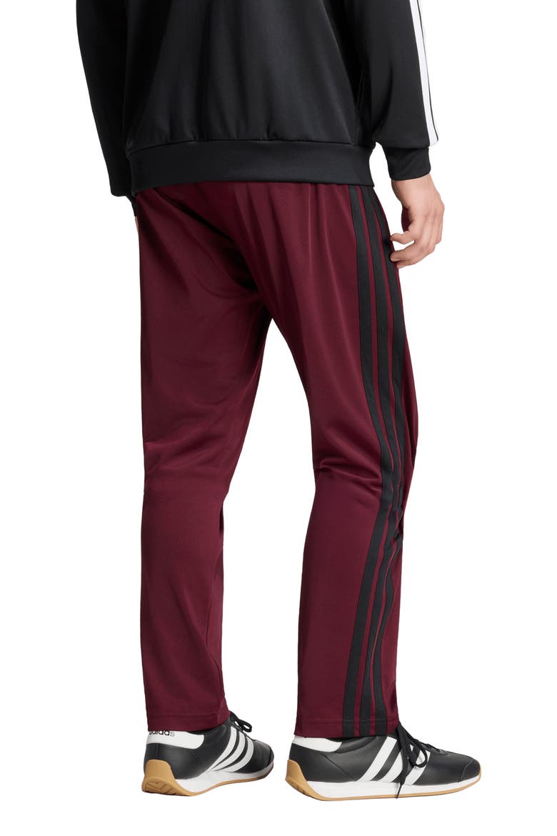 Essentials 3-Stripes Track Pants, Alternate, color, MAROON/ BLACK