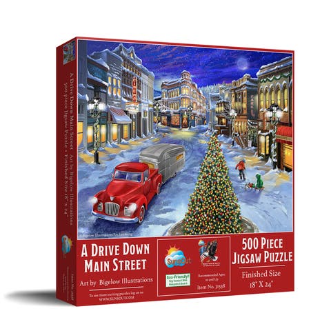 A Drive Down Main Street 500 piece Jigsaw Puzzle for Adults