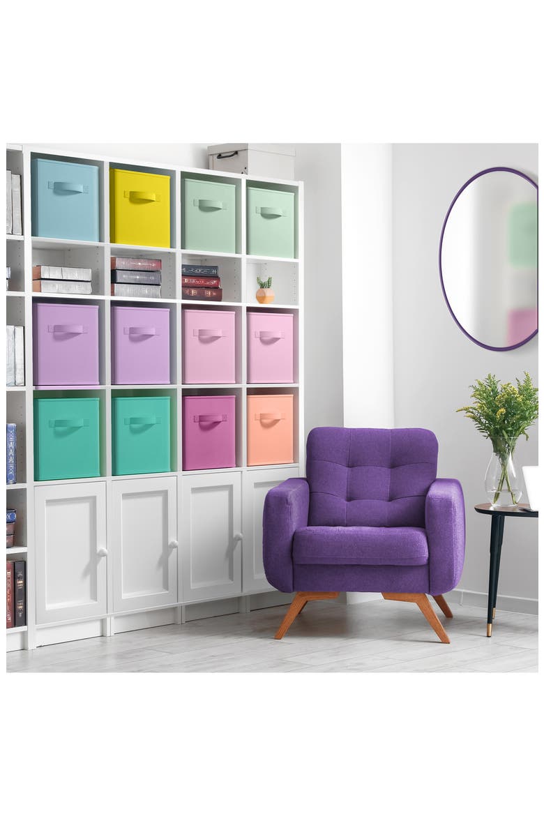 12-Pack Collapsible Storage Cube, Alternate, color, MULTICOLORED PASTEL