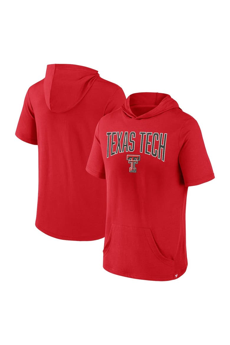 Men's Fanatics Branded Red Texas Tech Red Raiders Outline Lower Arch Hoodie T-Shirt, Main, color, Red