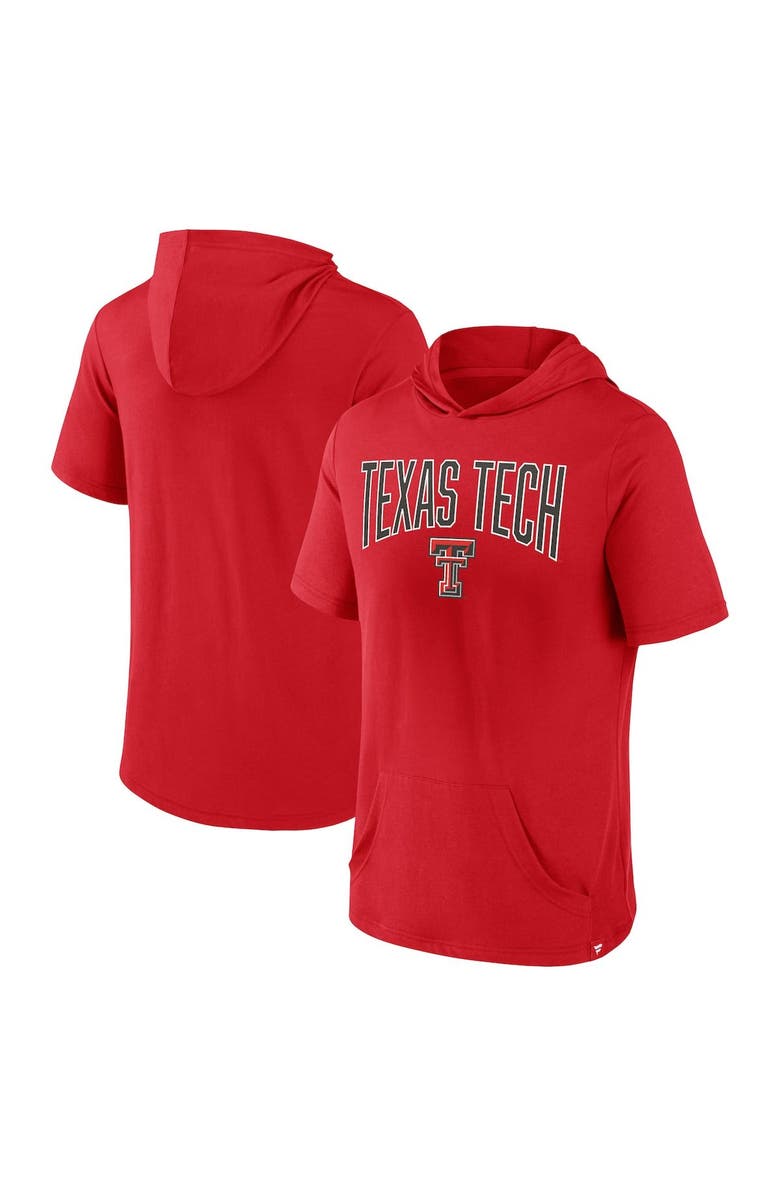 FANATICS Men's Fanatics Branded Red Texas Tech Red Raiders Outline Lower Arch Hoodie T-Shirt, Main, color,