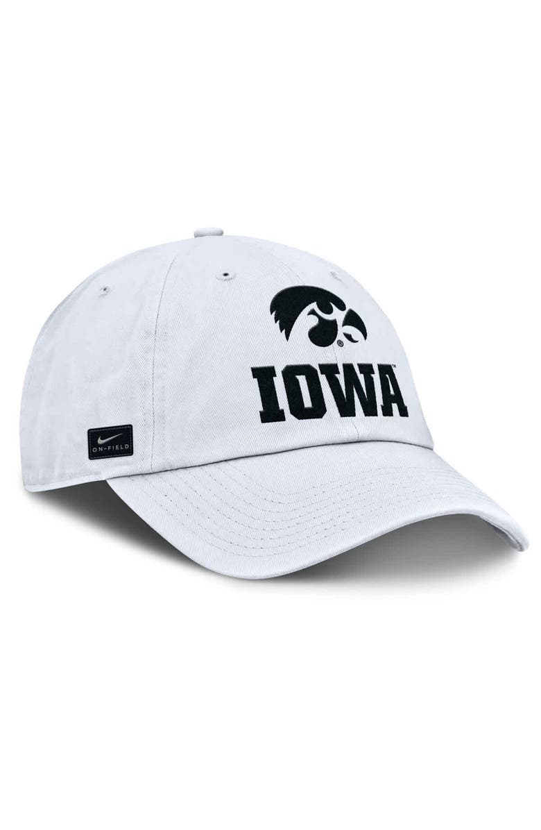 Nike Men's Nike White Iowa Hawkeyes 2025 Sideline Club Adjustable Hat, Alternate, color, 