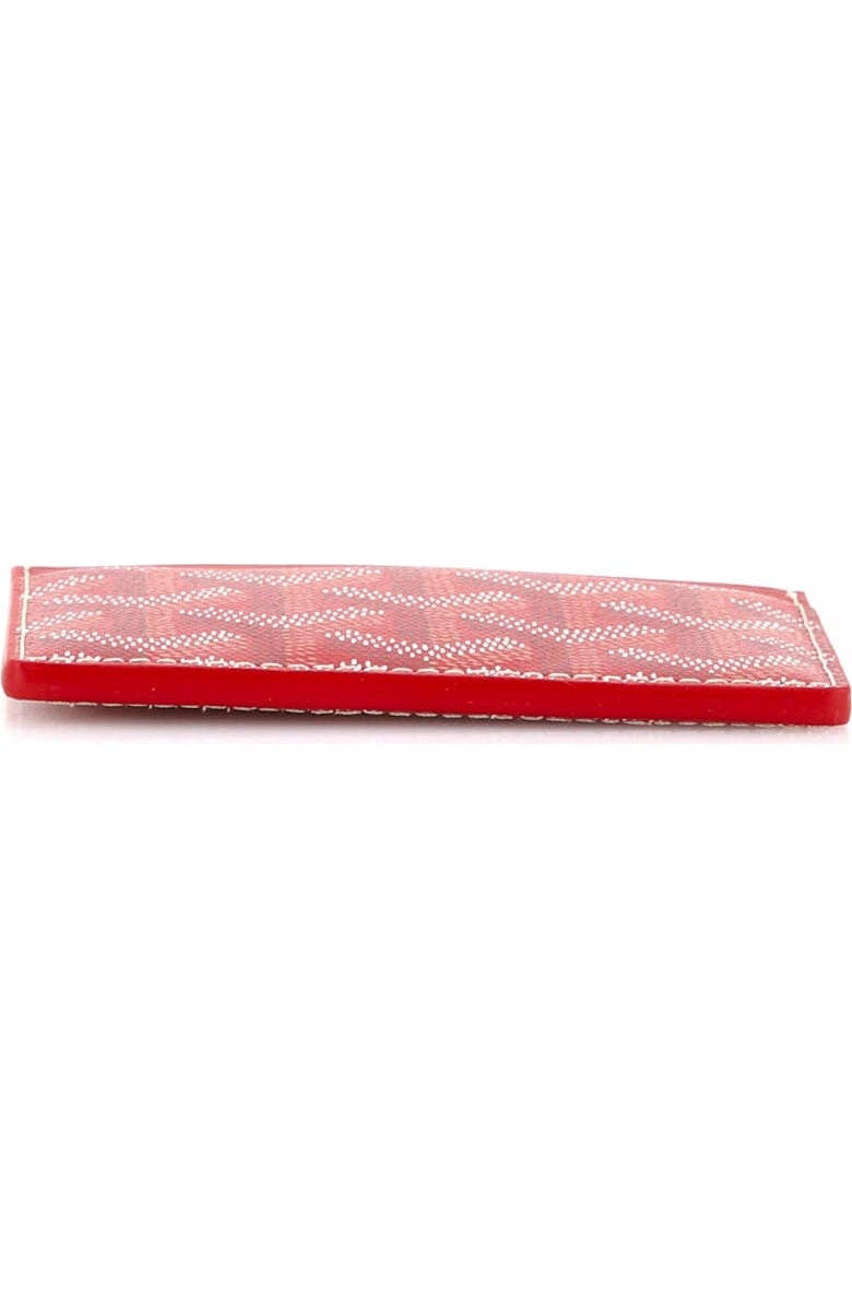 Pre-Owned Goyard Saint Sulpice Card Holder Coated Canvas, Alternate, color, Red