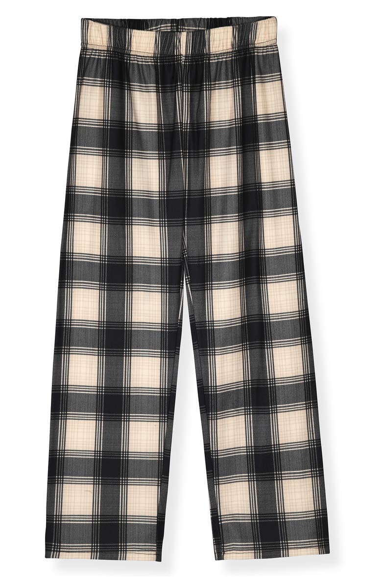 SLEEP ON IT Kids' Plaid Check Long Sleeve Pajamas, Alternate, color, Gray