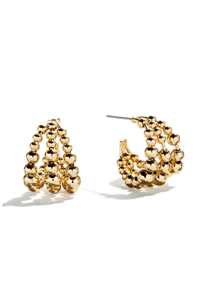 Pisa Layered Hoop Earrings, Main, color, GOLD
