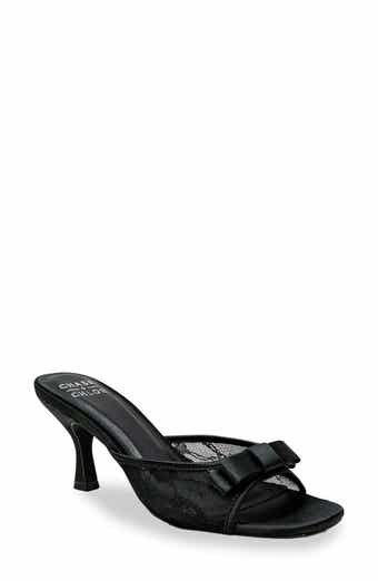 CHASE AND CHLOE Jabari Satin Bow Lace Sandal