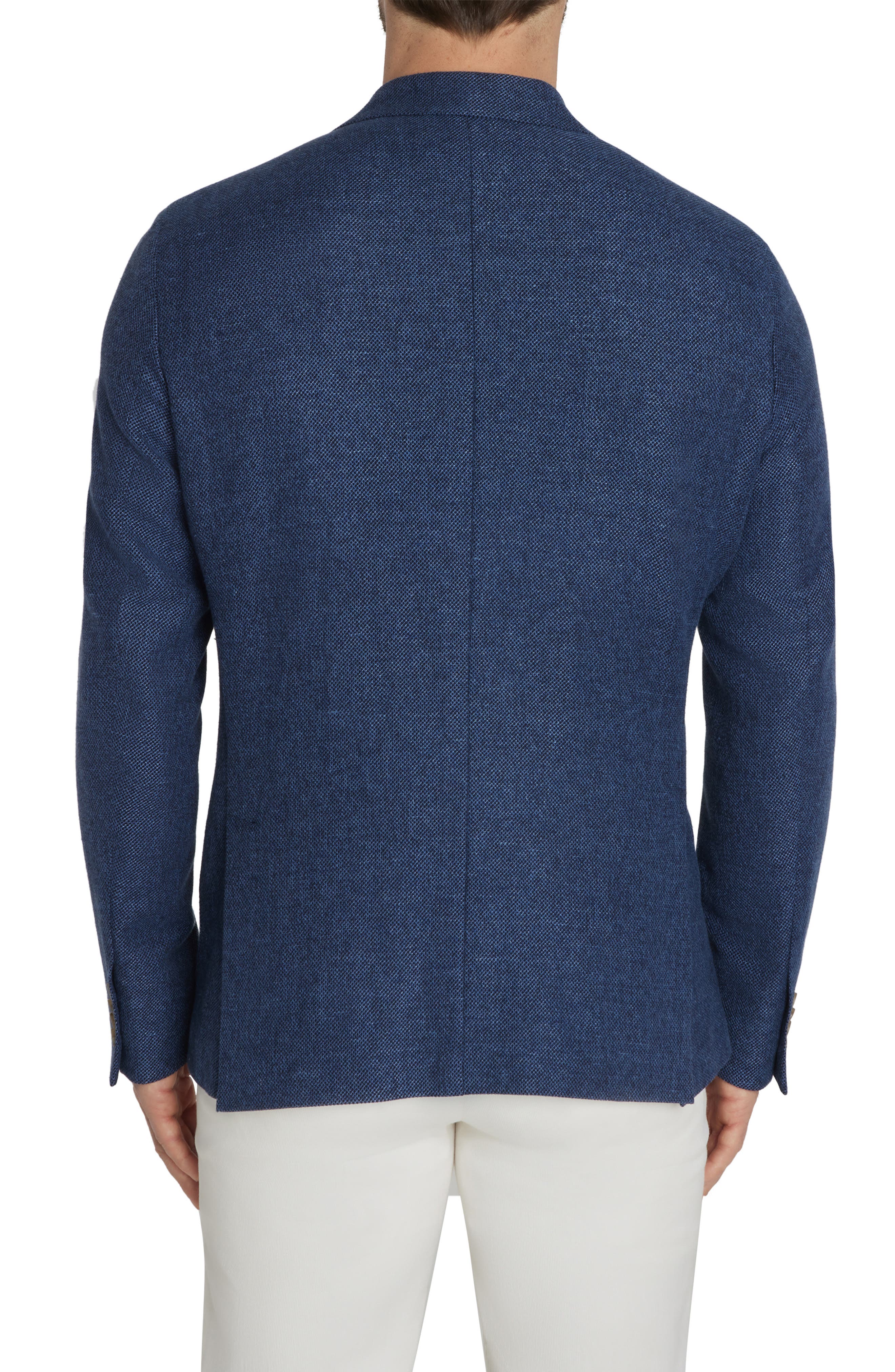 Hampton Solid Knit Wool & Linen Blend Sport Coat - image 2